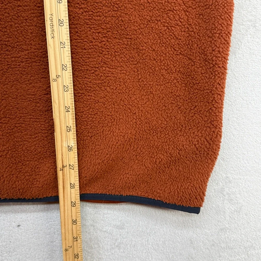 The North Face Fleece Vest Men XL Orange Sherpa Full Zip Gorpcore Hiking Camping